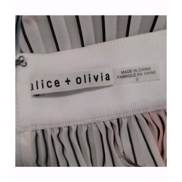 Alice + Olivia Arden Midi Skirt Women's 0 Pleated Ombre Multi-color Dopamine - Picture 5 of 5